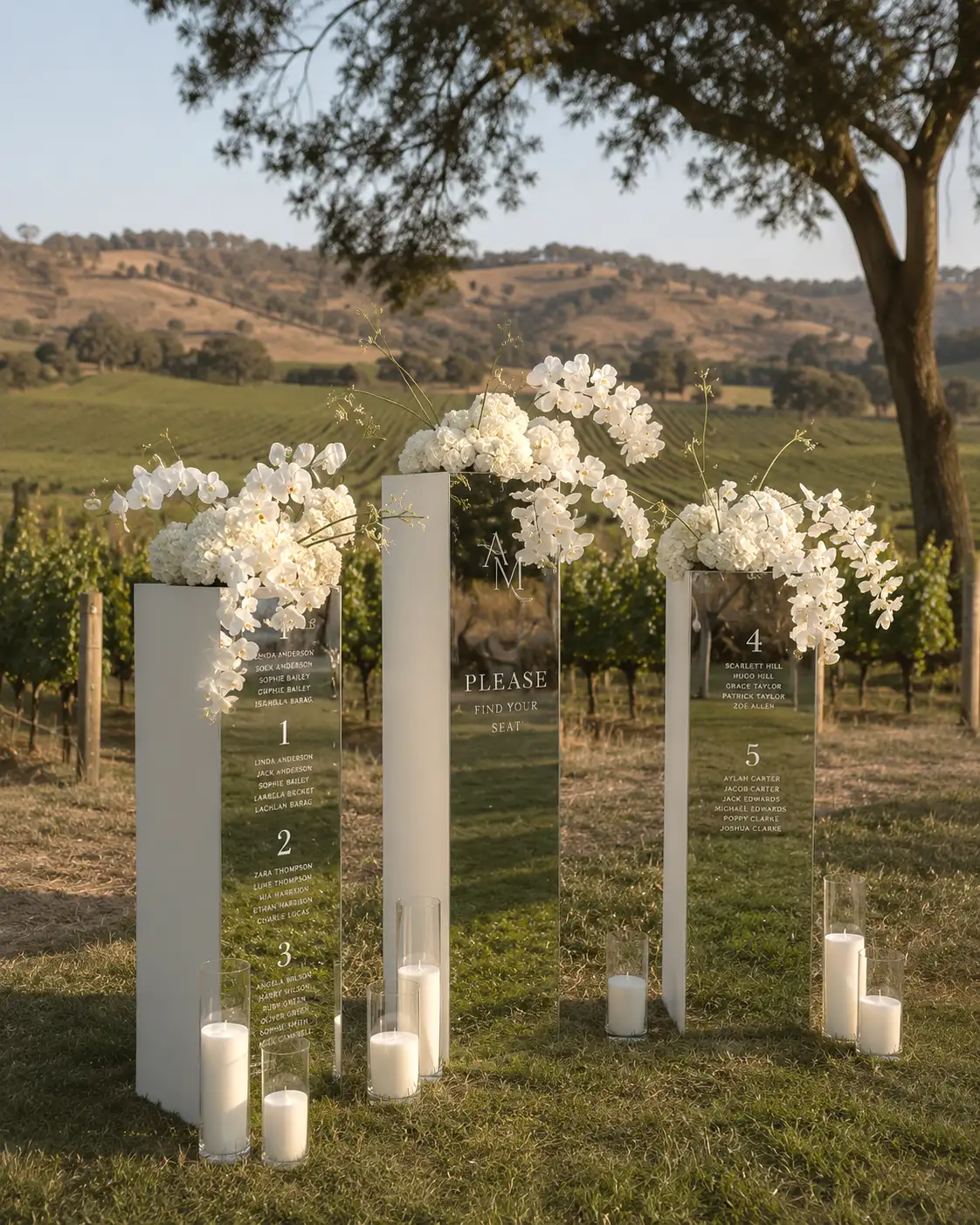 Home mirror table seating plan hire plinths